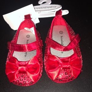Red flats baby girl
